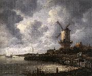 Jacob van Ruisdael The Windmill at Wijk bij Duurstede oil on canvas